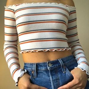 Me To We (from Pac Sun), striped, off the shoulder